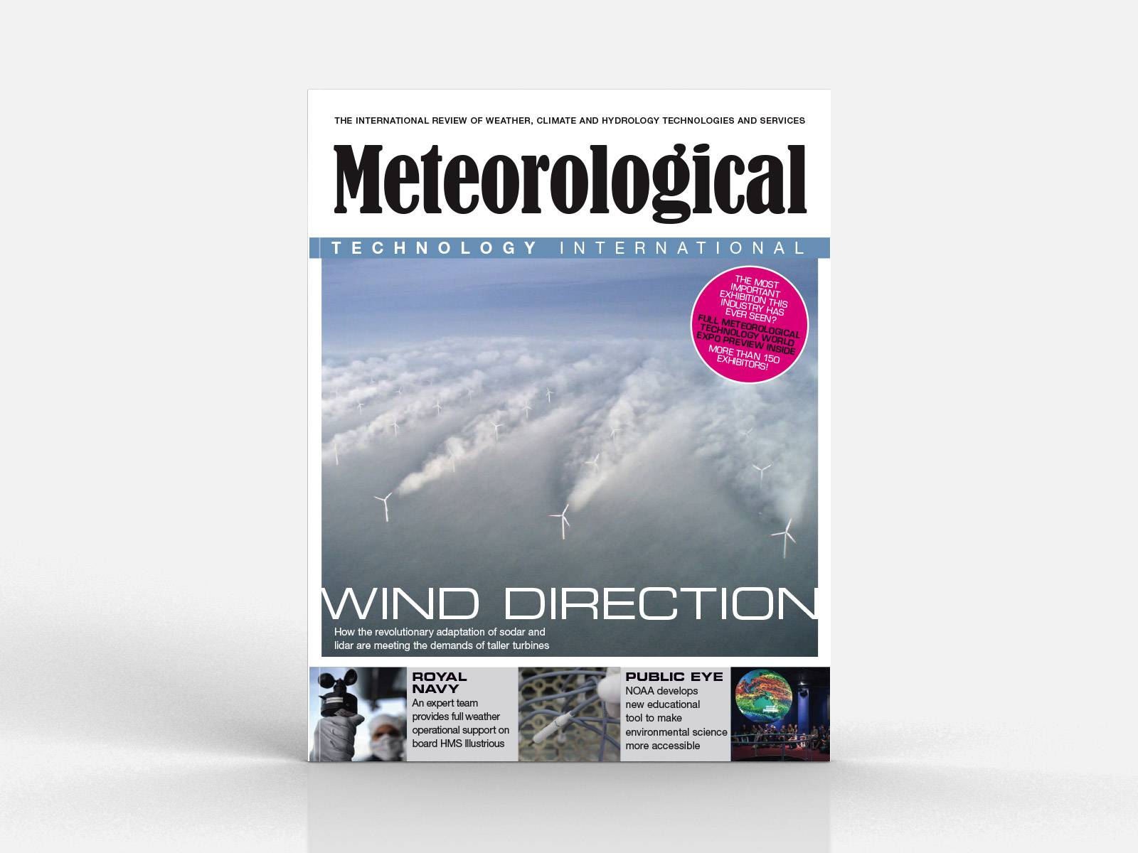 Front cover of Meteorological Technology International magazine, issue august 2014