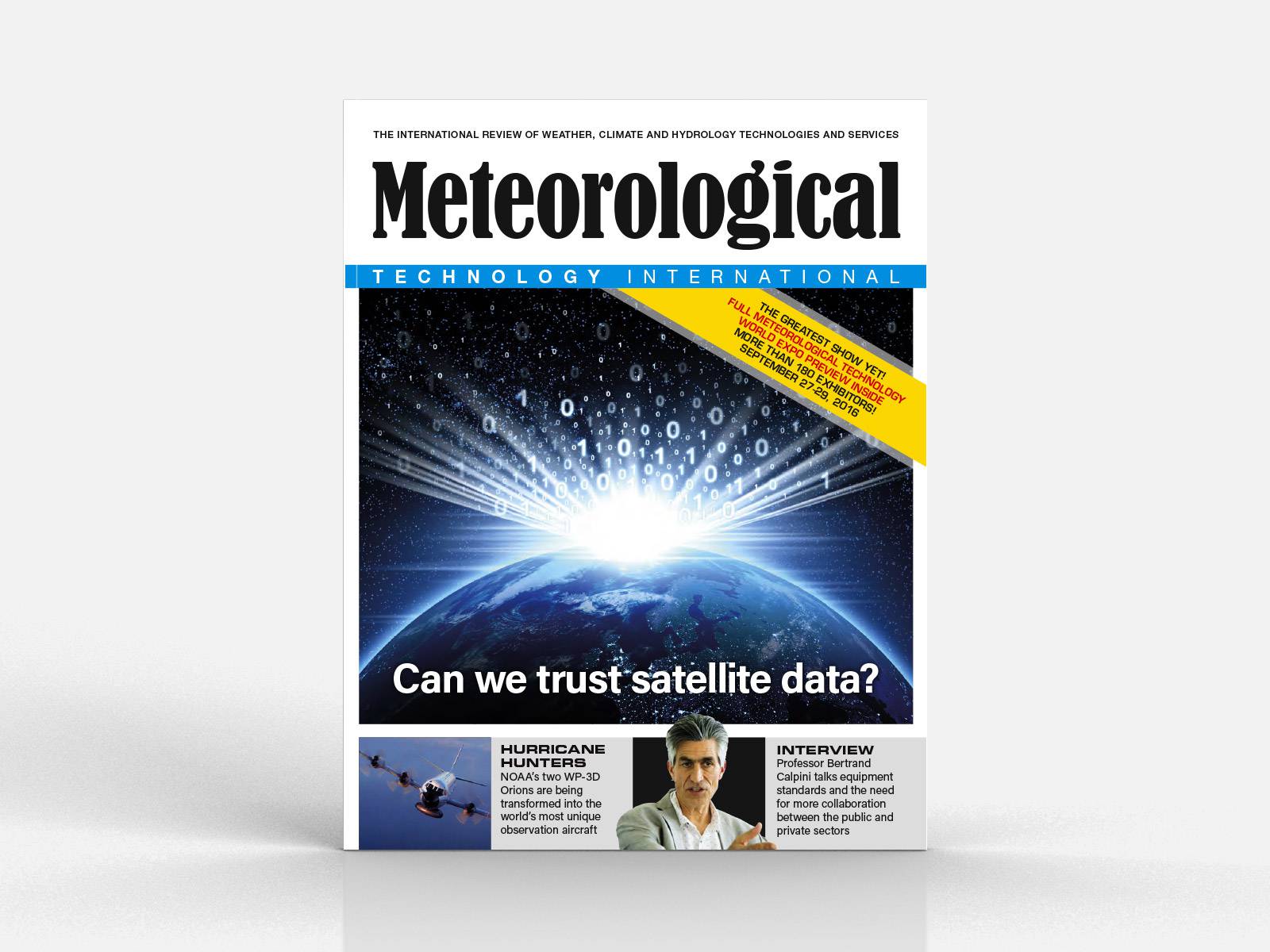 Front cover of Meteorological Technology International magazine, issue september 2016