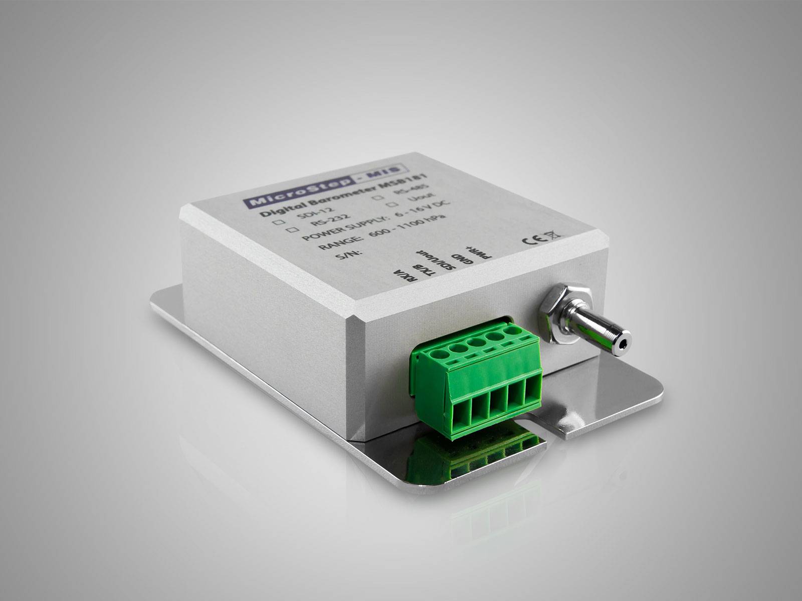 MicroStep-MIS | Angle view of MSB181 digital barometer