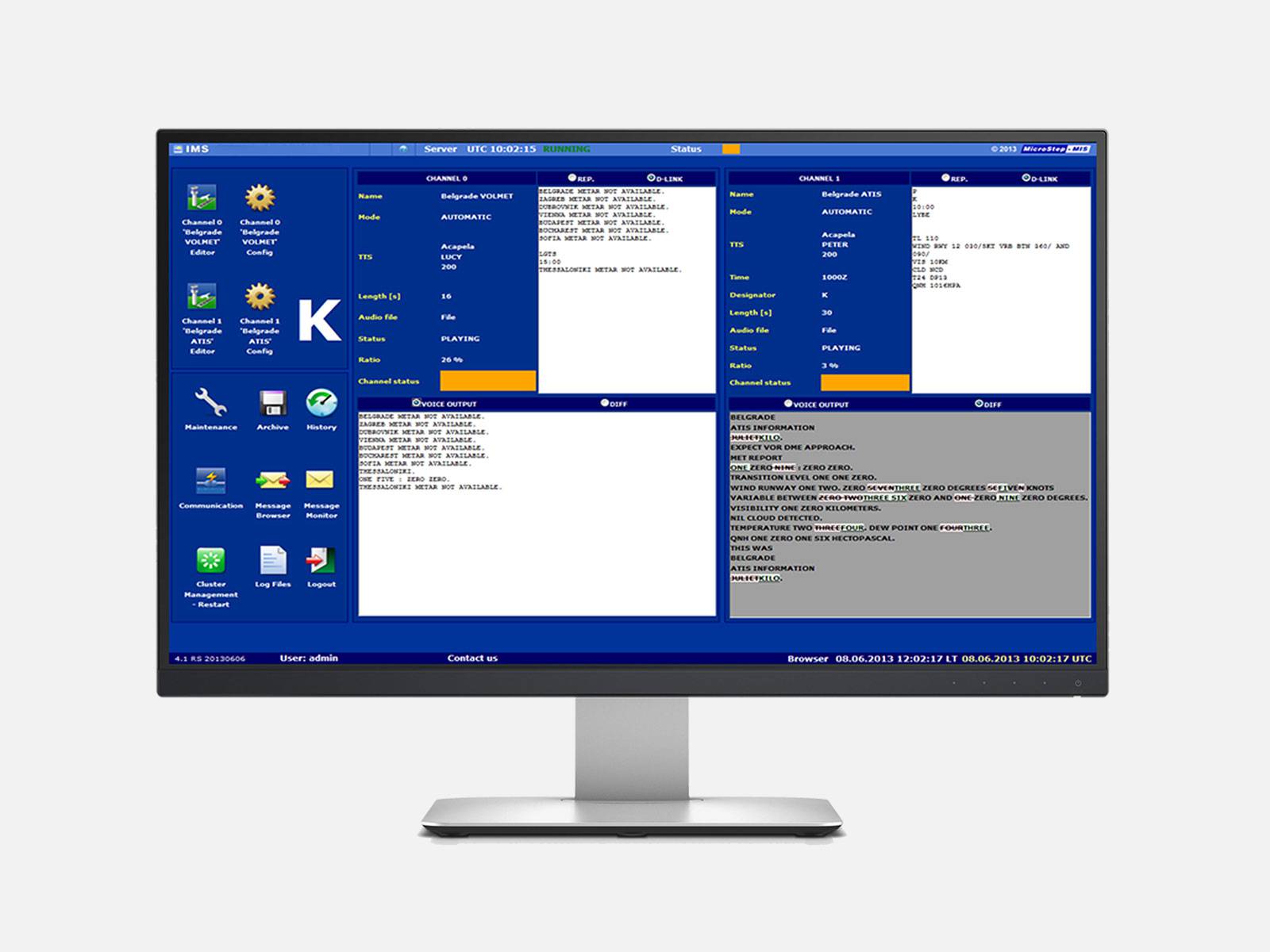 MicroStep-MIS | ATIS/VOLMET screen
