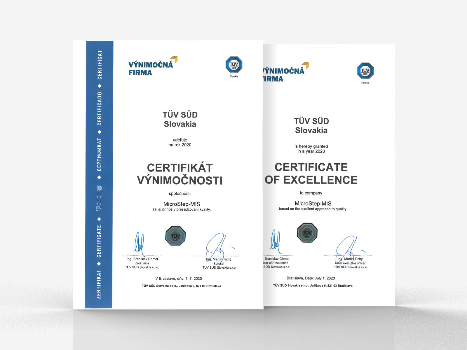 MicroStep-MIS | Exceptional Company Certificate